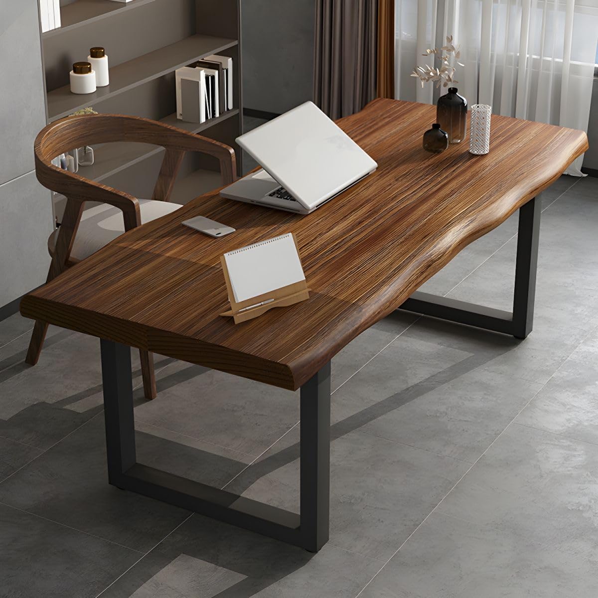 Amazon.com: LAKIQ Industrial Solid Wood Office Desk Farmhouse Style ...