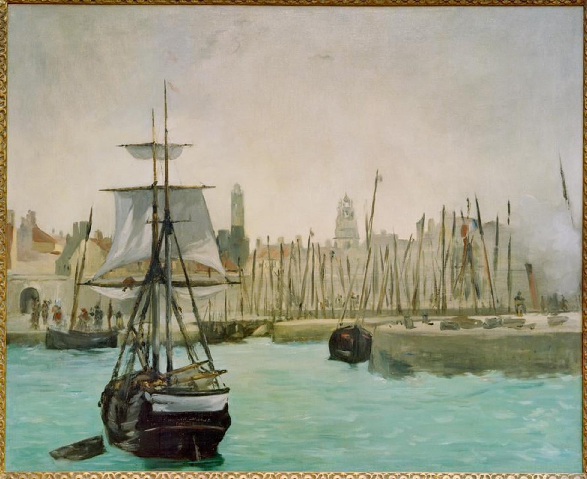 SERENDIPITP Aesthetic Poster Photo Wall Print Retro Picture the Port of Calais by Edouard Manet Modern Wall Artwork for Home Decor 60x90cm