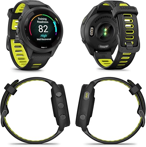 Miniatura 2 de Wearable4U Garmin Forerunner 265S Music GPS Running 1.654 in Smartwatch, negro con pantalla táctil AMOLED de 1.1 pulgadas, paquete de banco