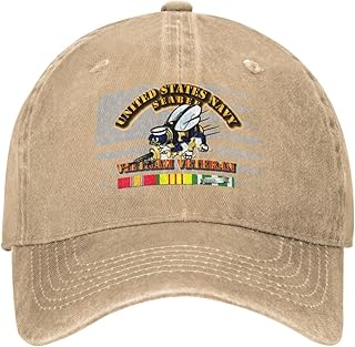 Navy Seabee Vietnam Veteran Baseball Cap for Men Dad Hat Adjustable Classic Cotton Low Profile Hat