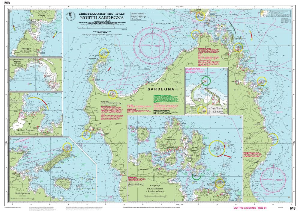 Imray Chart M8: North Sardegna: 8