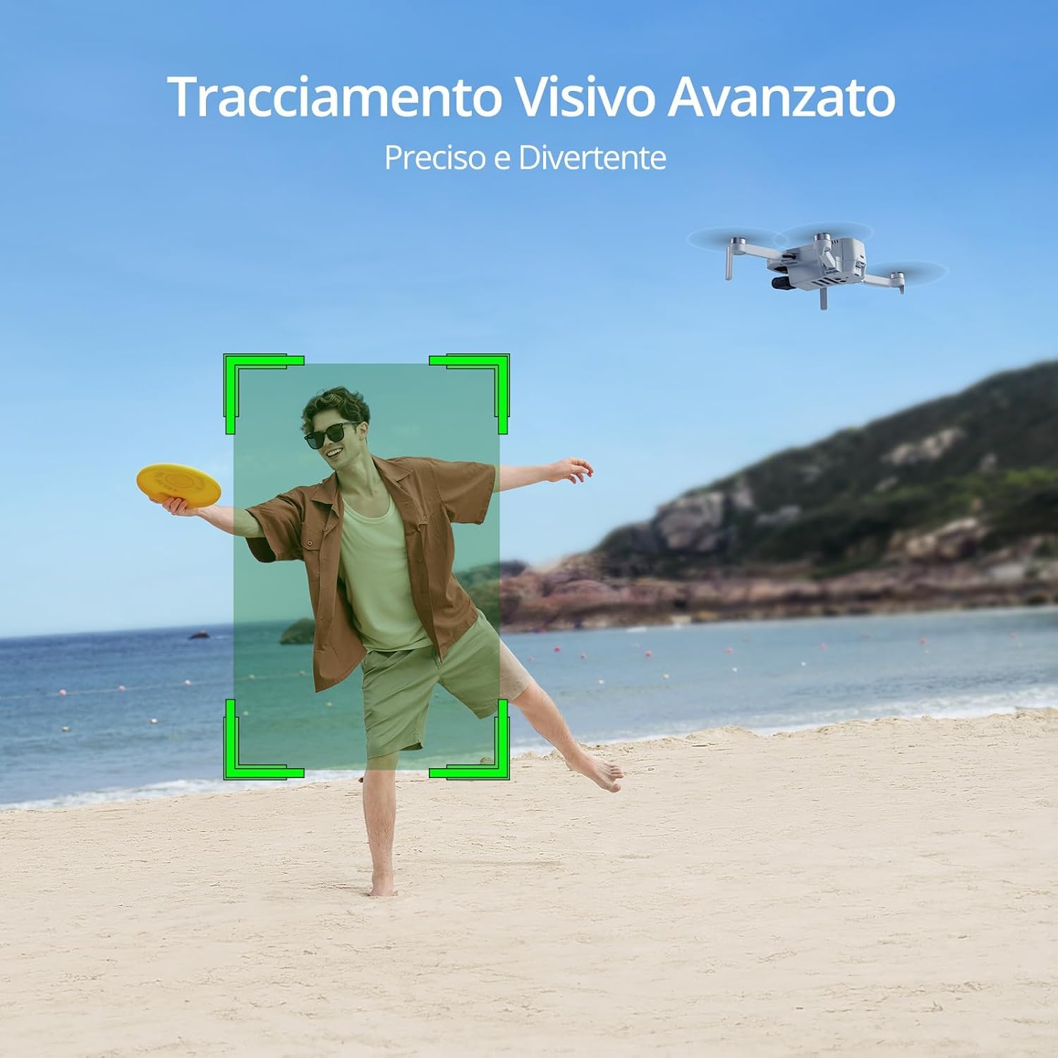 Potensic ATOM 4K GPS Drone Pieghevole con Gimbal a 3 Assi, ＜249 g, 6KM Trasmissione, 12MP Foto, 64 Minuti di Volo con 2 Batterie, QuickShots, Seguito Visivo, C0