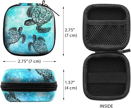 Vista 3 de WIRESTER Funda inalámbrica portátil para auriculares, bolsa de almacenamiento de auriculares, soporte para auriculares con mosquetón negro