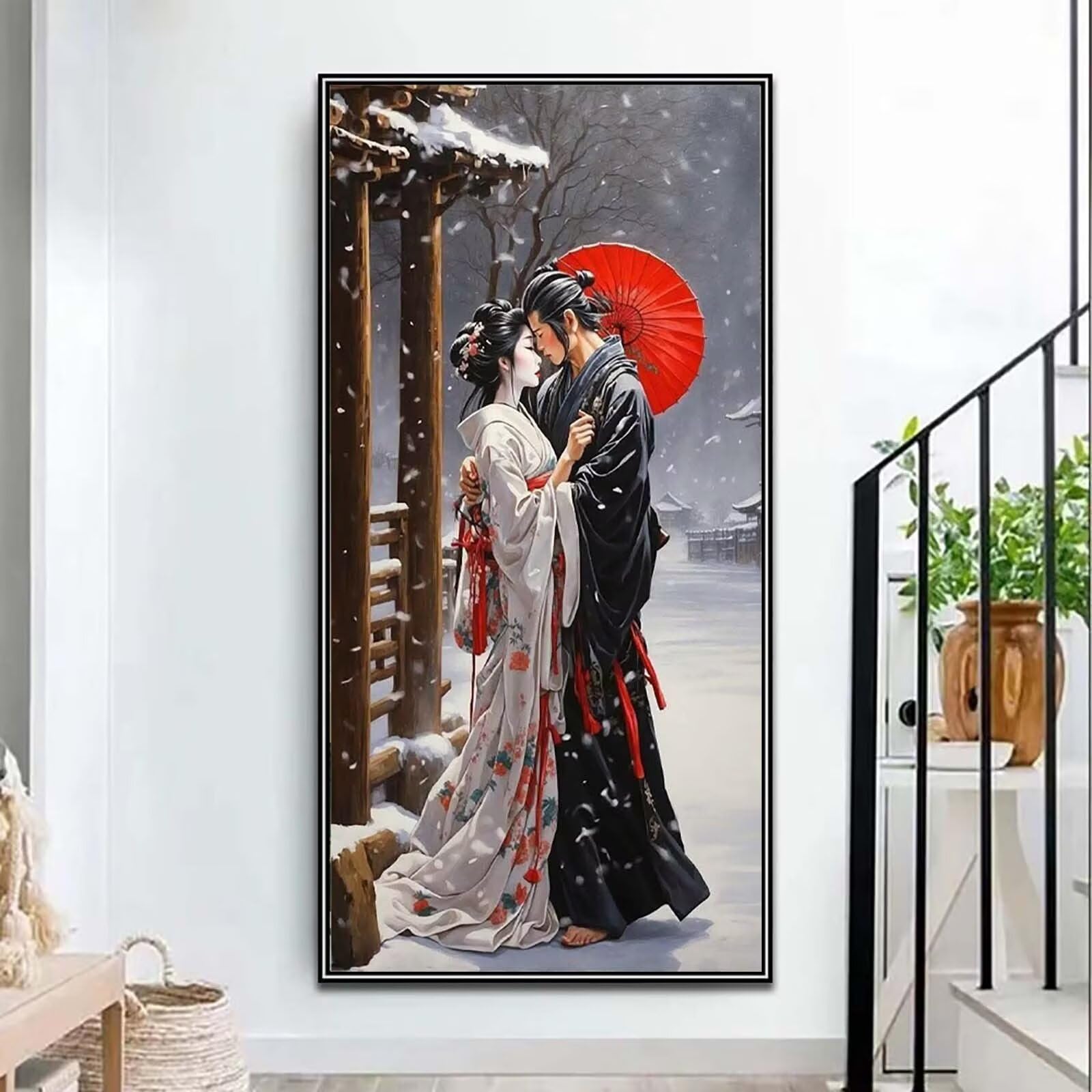 Japonia duży XXL diamentowy obraz dla dorosłych, zestaw do majsterkowania