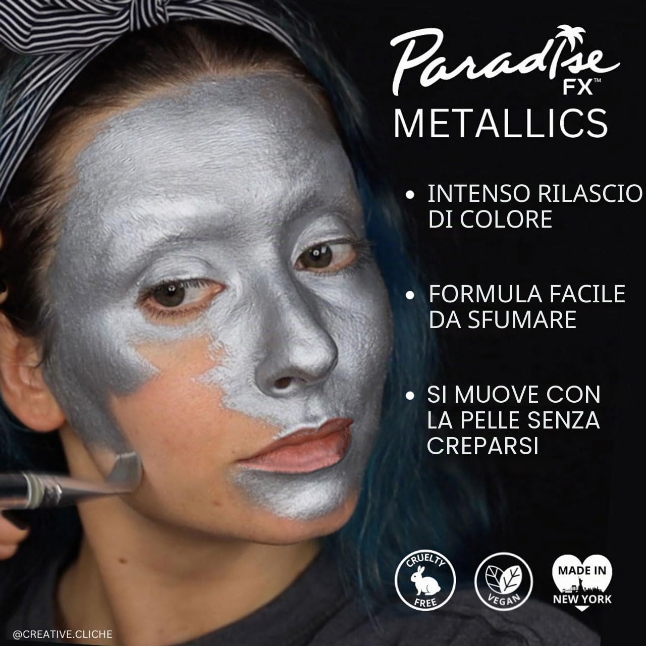 Mehron Paradise Makeup AQ - Brilliant Argente/Silver (40 gr)