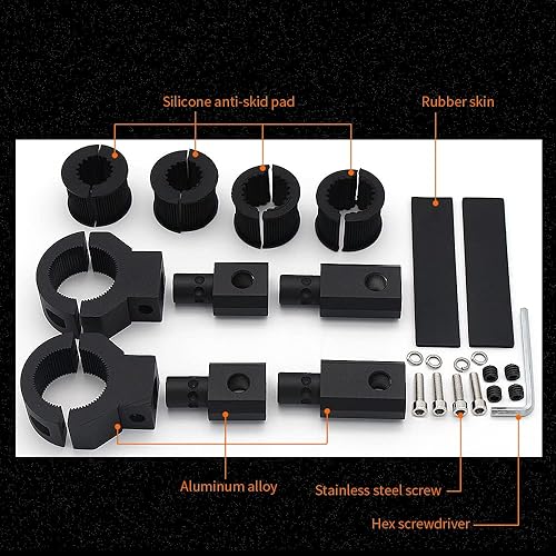 Miniatura 4 de Kit de abrazadera de montaje de barra de luces LED de 360 grados, 0.75 pulgadas, 1 pulgada, 1.25 pulgadas, 4 piezas, abrazadera de tubo, soporte de