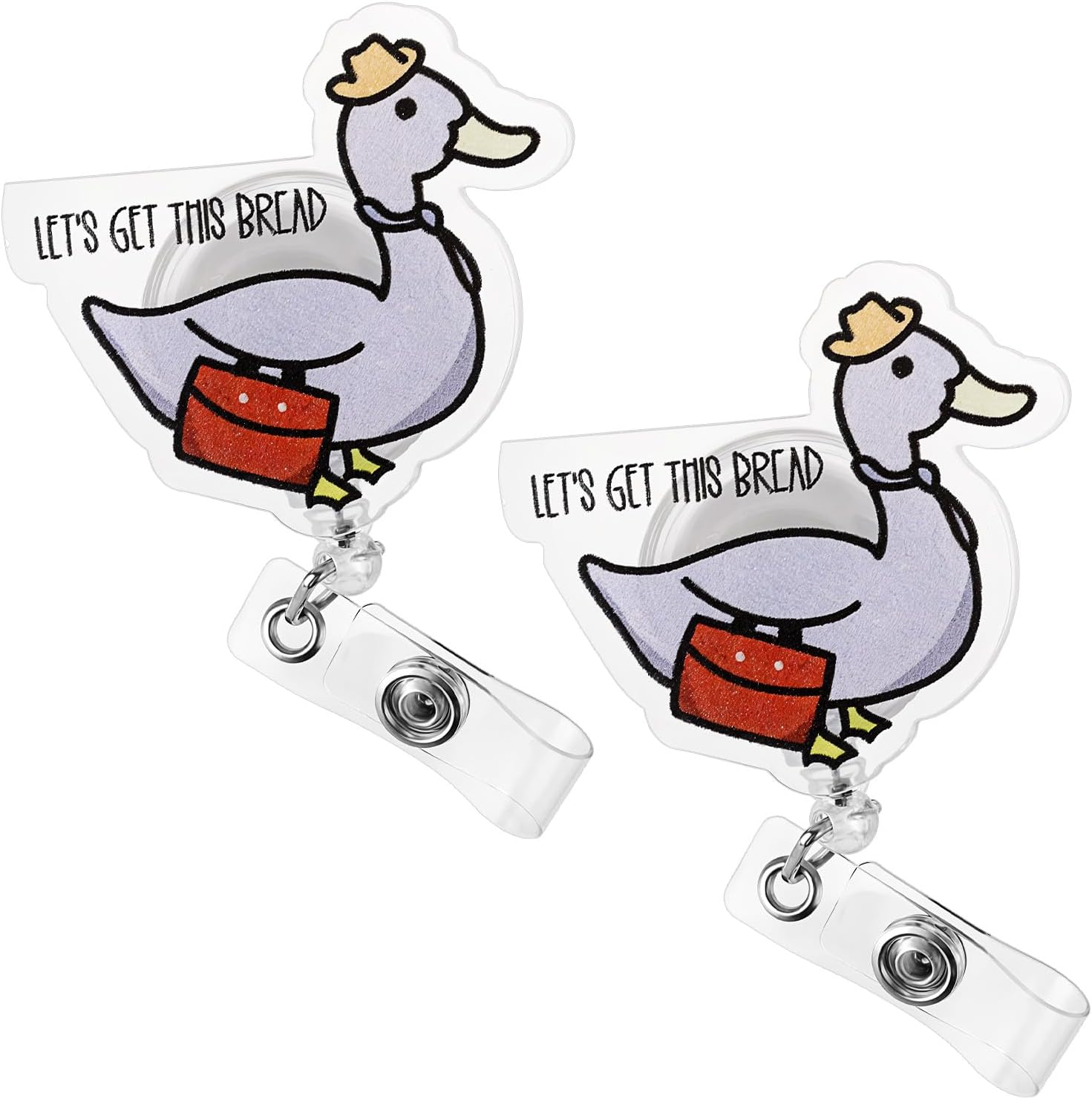 2Pcs Funny Retractable Badge Reel Cute Badge Reel Nurse