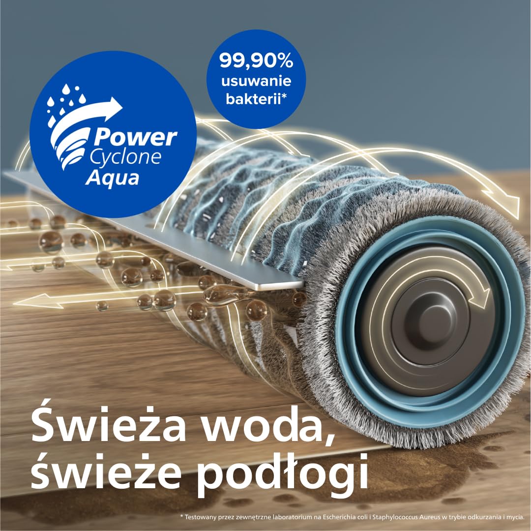 Philips Robot odkurzający i myjący z serii 9000 - bardzo mocne ssanie, aktywne mycie zawsze świeżą wodą, stacja wielofunkcyjna, wykrywanie przeszkód, sterowanie za pomocą aplikacji (XU9100/10)