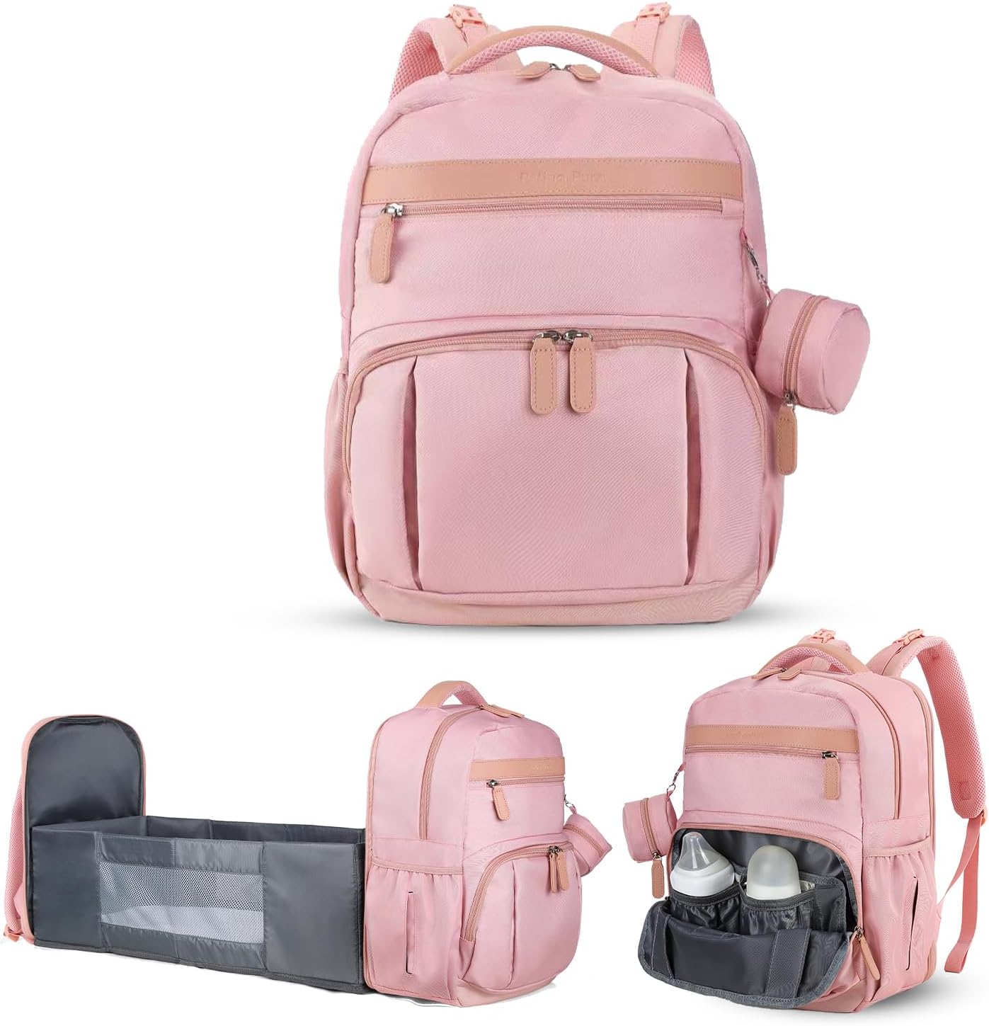 Baby Diaper Bag Backpack with Changing Station, 28Liters Capacity Nylon Baby Registry Mom Bags, Essential Bag with Insulated Pockets Baby Diaper Bag Backpack with Changing Station, 28Liters Capacity Nylon Baby Registry Mom Bags, Essential Bag with Insulated Pockets