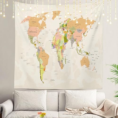 Miniatura 86 de Shrahala Tapiz de pared de acuarela desgastado, elegante pintura para colgar en la pared, tapiz grande decorativo de fibra de poliéster, dobladillo