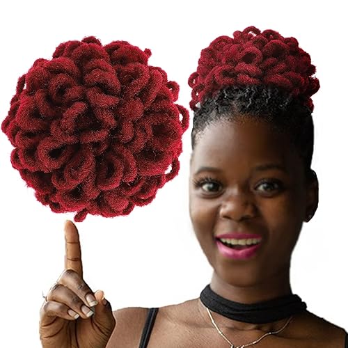 Abellee DreadLock - Peluca de cola de caballo de 10 pulgadas con cordón de ajuste de pelo sintético sintético para cola de caballo, extensiones de