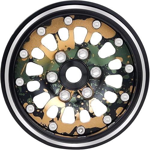 Miniatura 4 de TCRC Ruedas Beadlock de aluminio de 1.9 pulgadas de desplazamiento negativo ajustables para 110 RC Crawler TRAXXAS TRX4 Axial SCX10 90046 SCX10 III