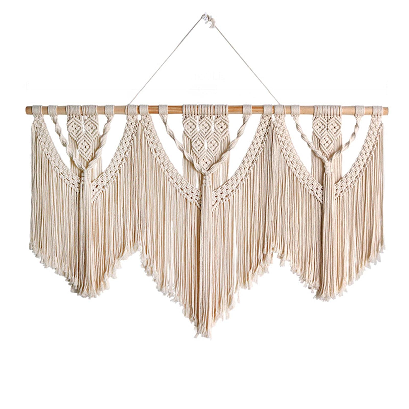 Niktule Boho Macrame Macrame Wall Hanging, Tassel Tapestry Large Hand-Woven Wall Hanging,Bohemian Decor Wall Hanging Decoration For Bedroom And Living Room Decoration Capable