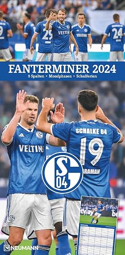 FC Schalke 04 2024 - Fanterminer - Fan-Kalender - Fußball-Kalender - 22x45 - Sport