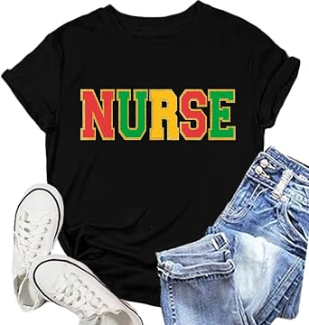 Nurse Shirt for Women Kind Caring Loving Calm Strong Loyal T-Shirts Nurses Week Tee Top