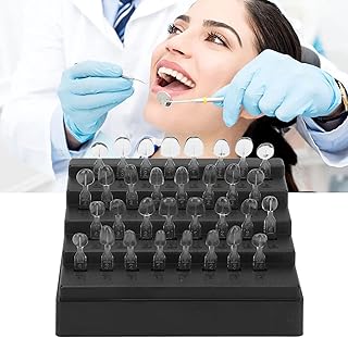 32 Piece Dental Veneers Mold Set Mold Composite Resin Light Cure Dental Veneer Template Various Shapes Dental Veneers Mold Set for Front Back Teeth Heat Resistance