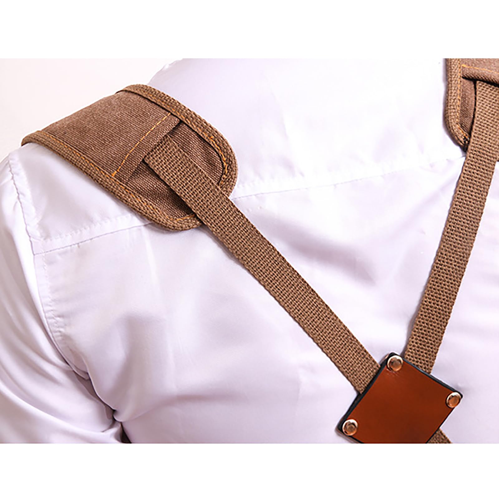 Leinwand Schürzen Mit Tasche Werkzeug Werkstatt DIY Zuhause/Garten Taille/Hals Einstellbar Riemen Arbeitsschürzen Männer, FrauenGrey,One Size