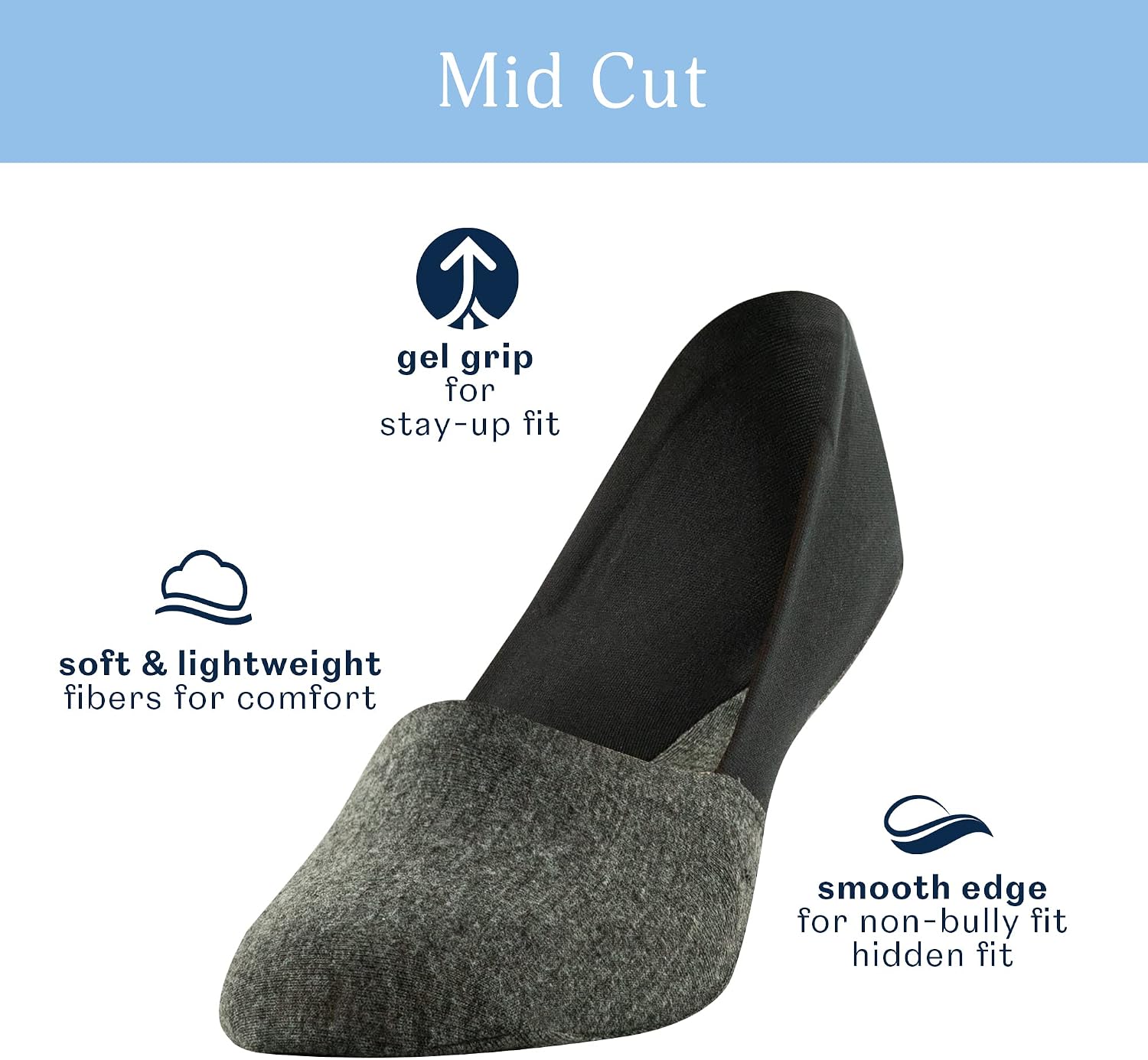 PEDS Women's Smooth Edge No Show Socks (Multipairs) image 3