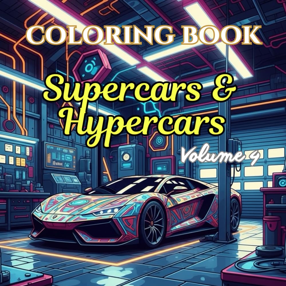 Supercars & Hypercars Coloring Book for Adults: Exotic Italian Supercars, Modern Hypercars, Track Legends & High-Performance Automotive Art ... Car Coloring Book Series for Adults)