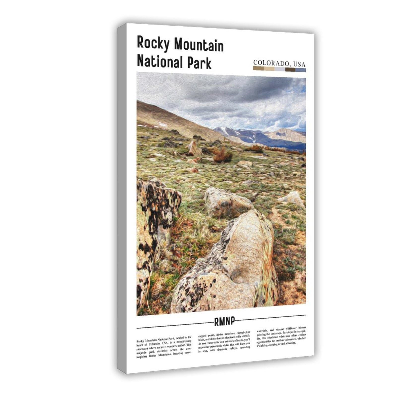 Wcyb Frame Rocky Mountain National Park Colorado Usa The United States Of America Landscape Travel Prints Posters Canvas Deco Paintings Wall Art For Office Livin
