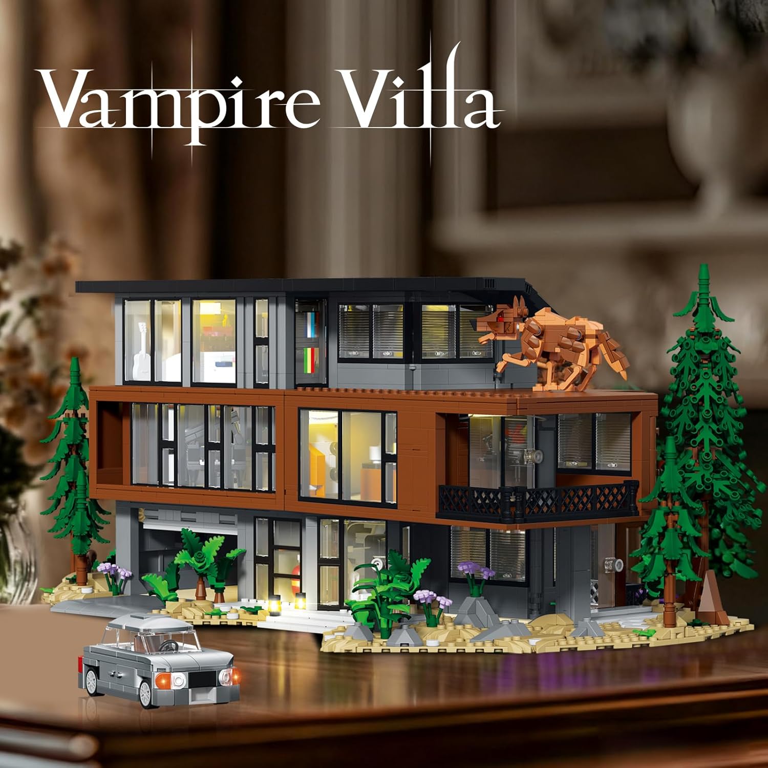 Sosuy Vampire Villa Building Blocks Sets, Modern House Model Toy with Lights, for Adults Teens Boys Girls, 2813+ Pcs Fantasy Craft for Book Lovers, Villa Design for Film Fans