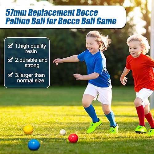 Miniatura 10 de DEEKIN 2 paquetes de 2.244 in Bocce Pallino para juego de bocha, bola de bocha, bolas de repuesto para bocce palino