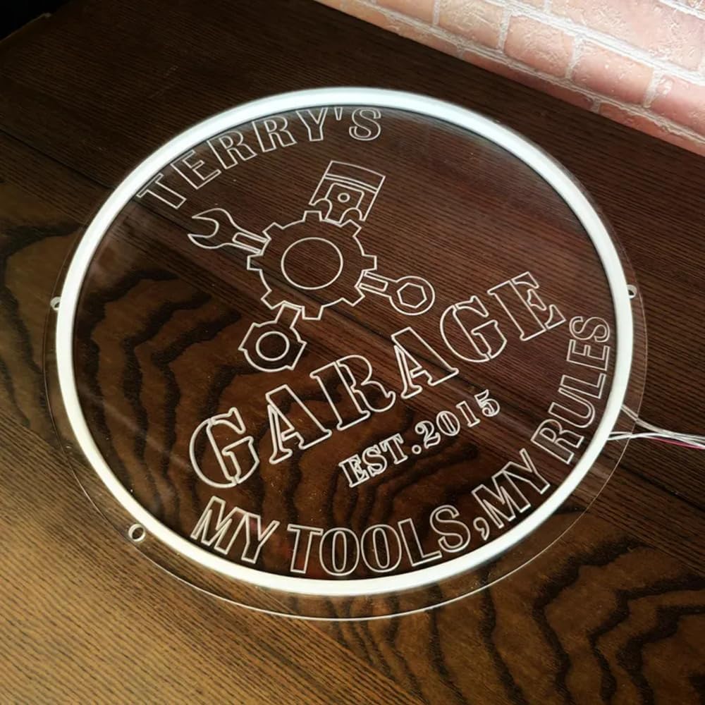Custom Garage Neon Sign Personalized Garage Name Sign Workshop Neon Light Garage Decor Gifts for Men Gifts Husband Gift WorkShop Decoration