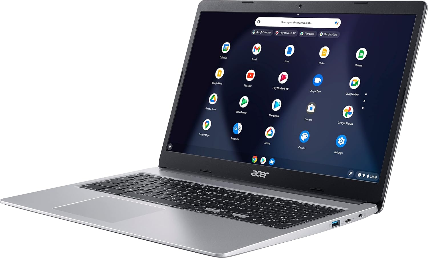 Acer 2022 Flagship Chromebook 15.6" Thin Light Laptop, Intel Celeron N4000(up to 2.60 GHz), 4GB RAM, 96GB Storage (32GB eMMC + 64GB Micro SD