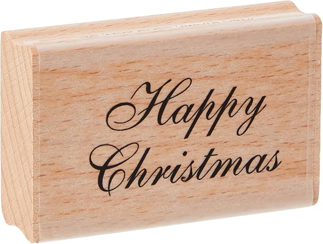 Art Stamps Scripted Christmas Inca Stamp, Black, 25 x 46 mm