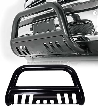 Bull Bar Front Bumper Fit for 2019-2023 Ram 1500 with Led Light Bar Black