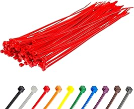 Gocableties - Red Plastic Cable Ties - 300 mm x 3.6 mm - 100 Pieces - Electrician Cable Ties