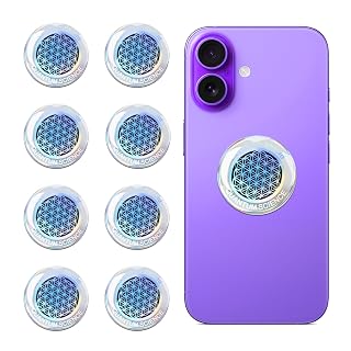 8 Pieces of Cell Phone Protection Neutralizers Stickers, Blockers Equipment Stickers for All Phones Tablets Laptops Computer WiFi All Devices Flower of Life-Silvery - Amazon product rated Grade A