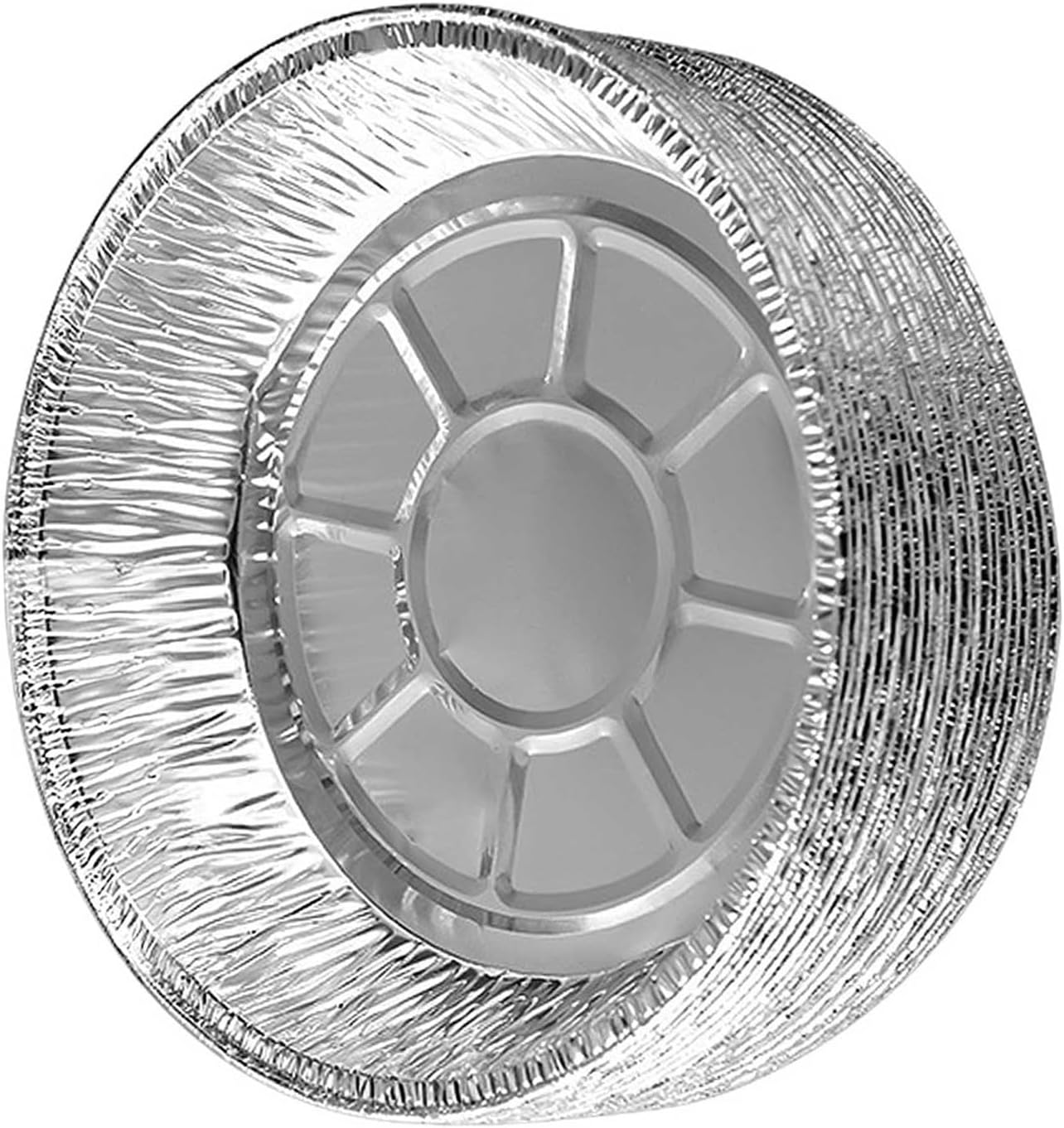 50PCS 9 Inch Disposable Aluminum Foil Plates, Round Tin Foil Pie Pans for Air Fryers, Baking, Cooking, Storage, Roasting (7 inch)