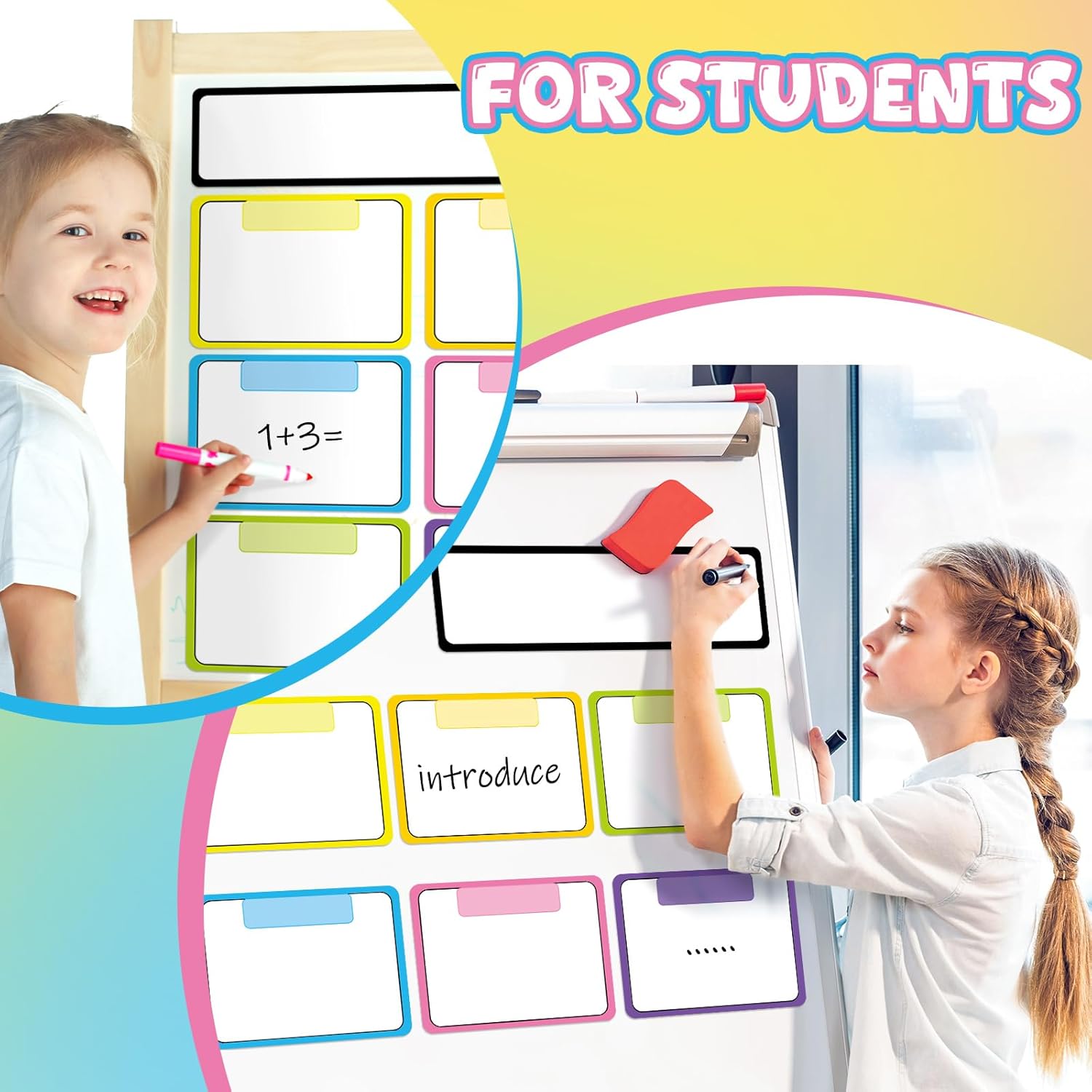 Qilery 14 Pcs Magnetic Write Wipe Organization Chart Magnetic Dry Erase Label Classroom Organization Teacher Objectives for Classroom Whiteboard Goal Target