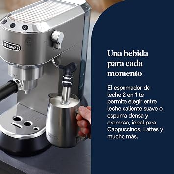 De'Longhi Dedica Style – Manual Espresso Maker with Manual Frother