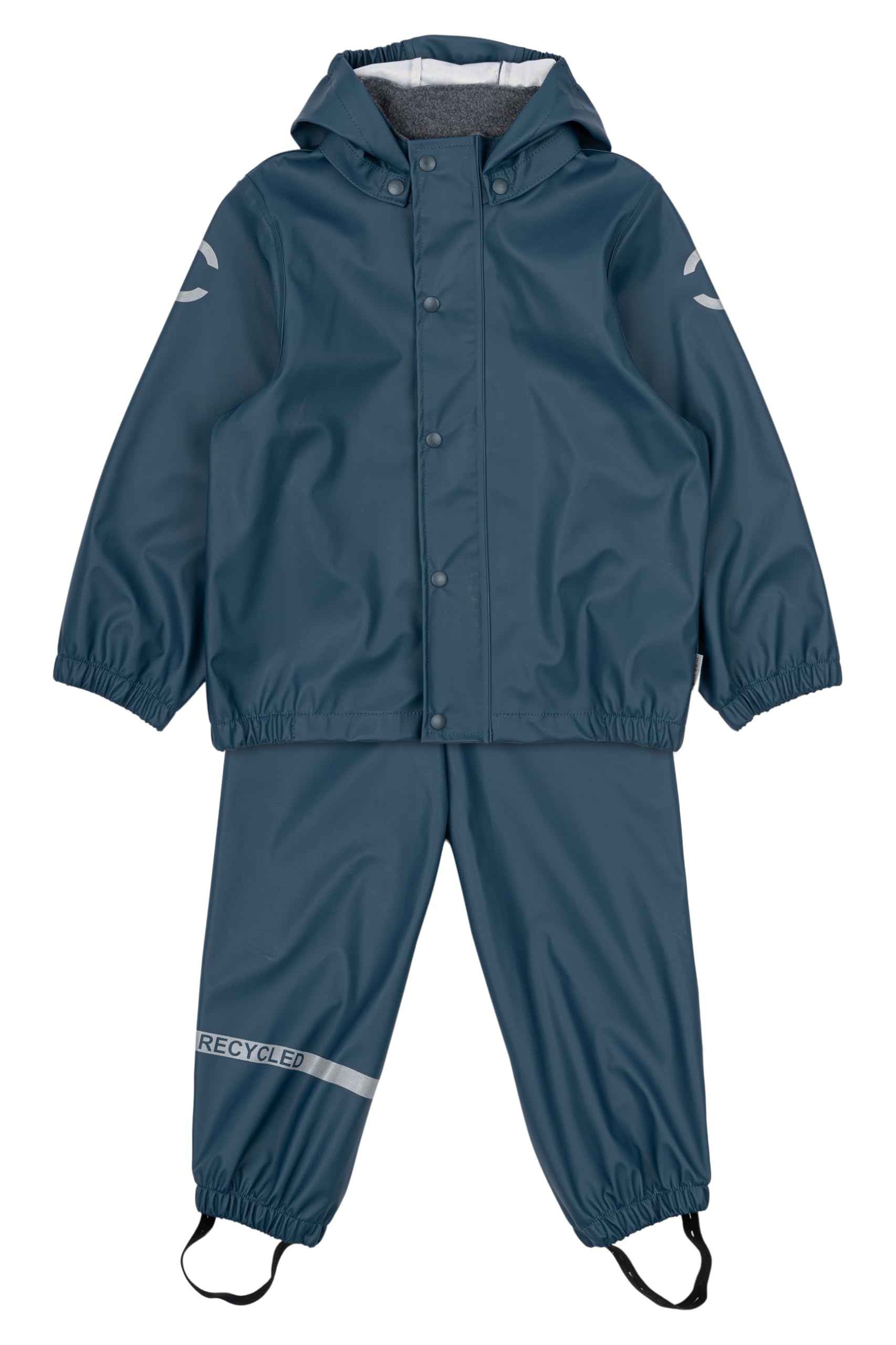 Mikk-line Unisex PU Recycelter Zweiteiliger Regenanzug mit Trägern Orion Blue 110