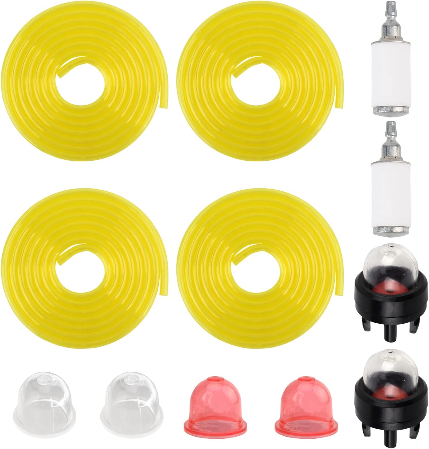 Hilitchi 20Feet 4 Color Transparent Petrol Fuel Line Hose