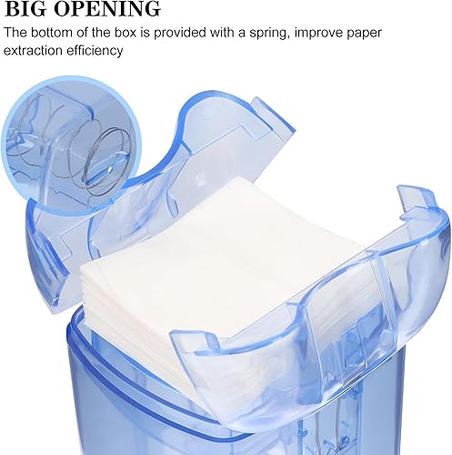 Miniatura 6 de FRCOLOR Dispensador de papel permanente para el cabello, dispensador de almohadilla de algodón, caja de papel de peluquería, caja vacía para