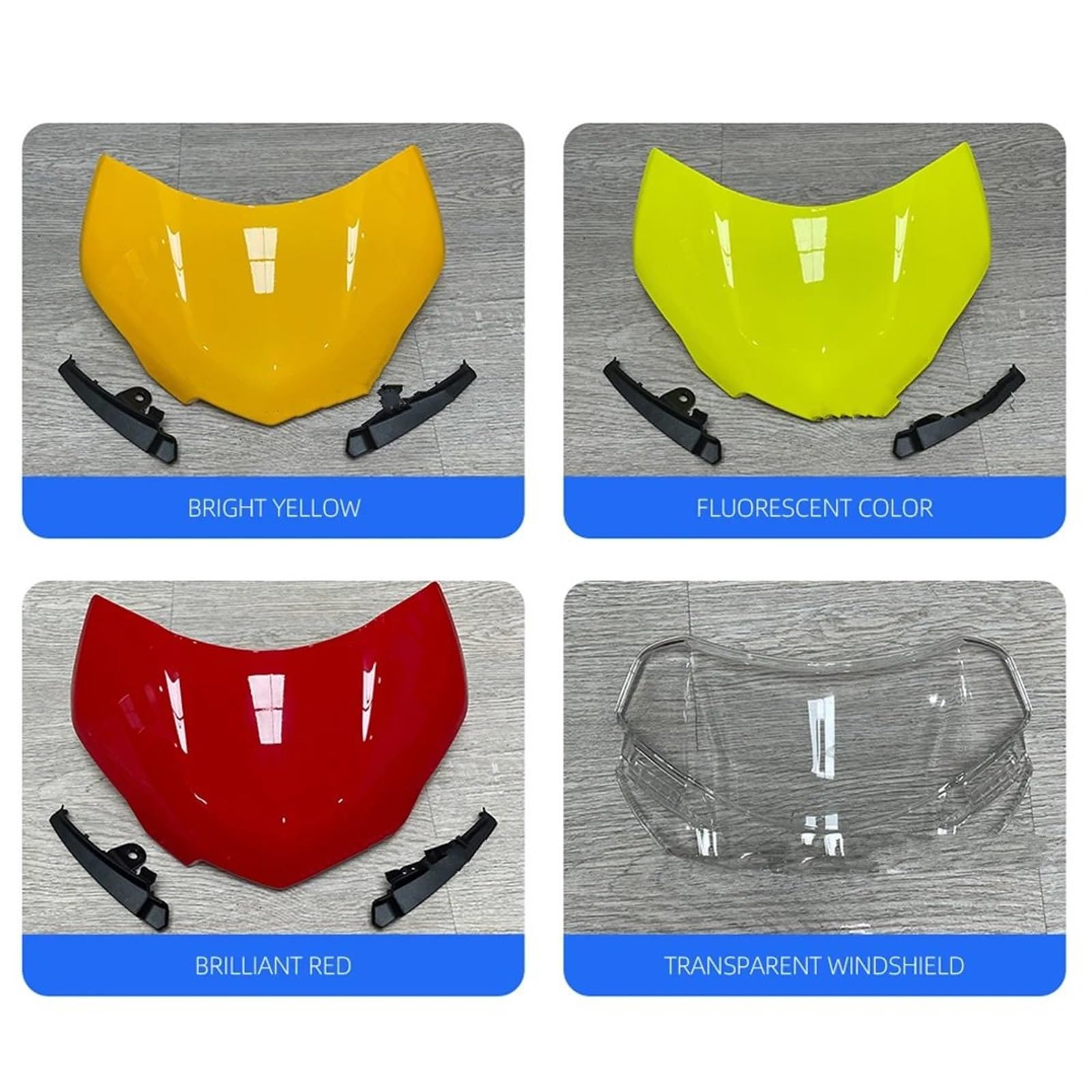 Deflektor motocykla Pasuje do Street Triple 765RS 765 RS moto2 2023, osłona przedniej szyby motocykla, spojler, deflektor(Bright Red Set)