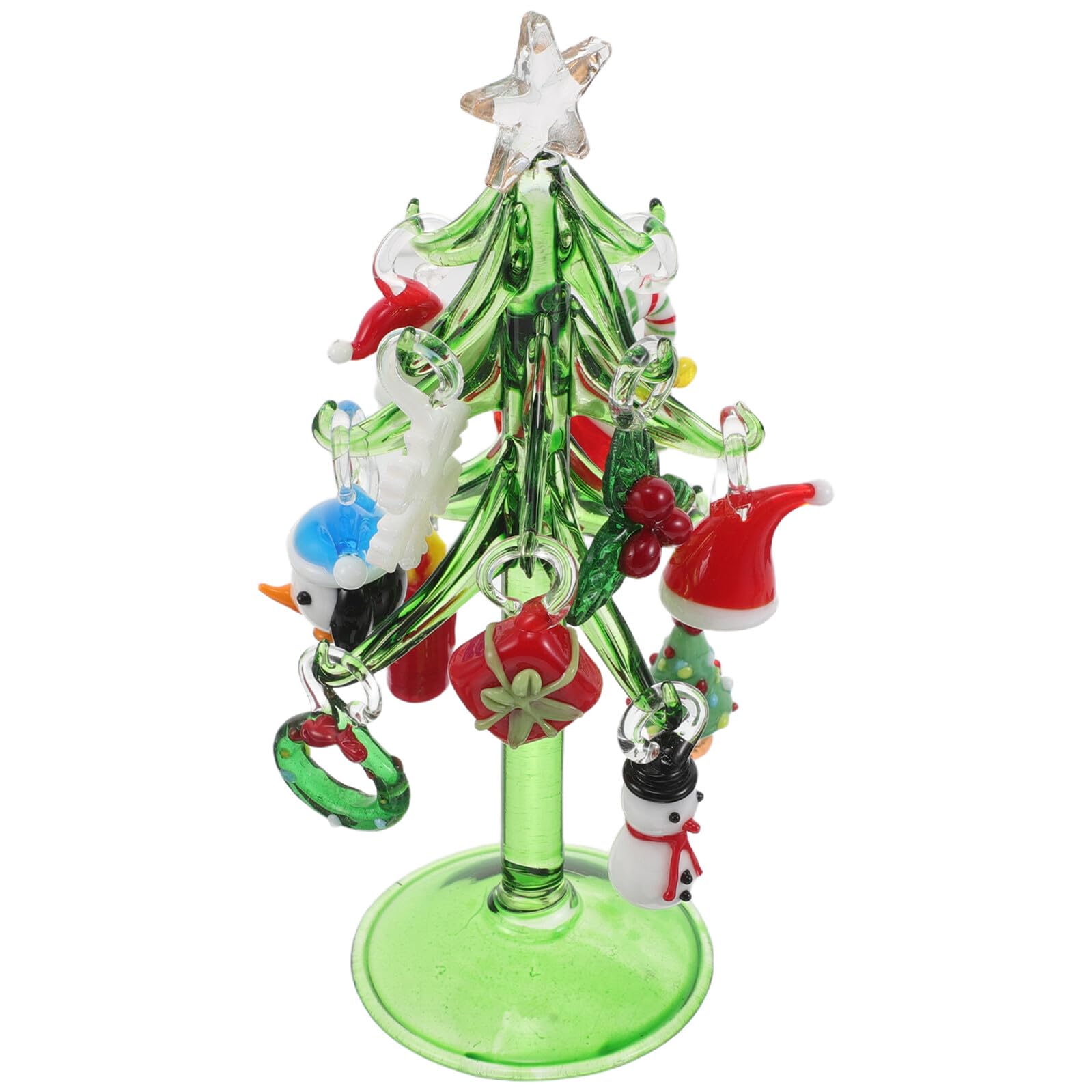 Décoration sapin Noël verre cristal mini arbre de Noël décoratif table ornement