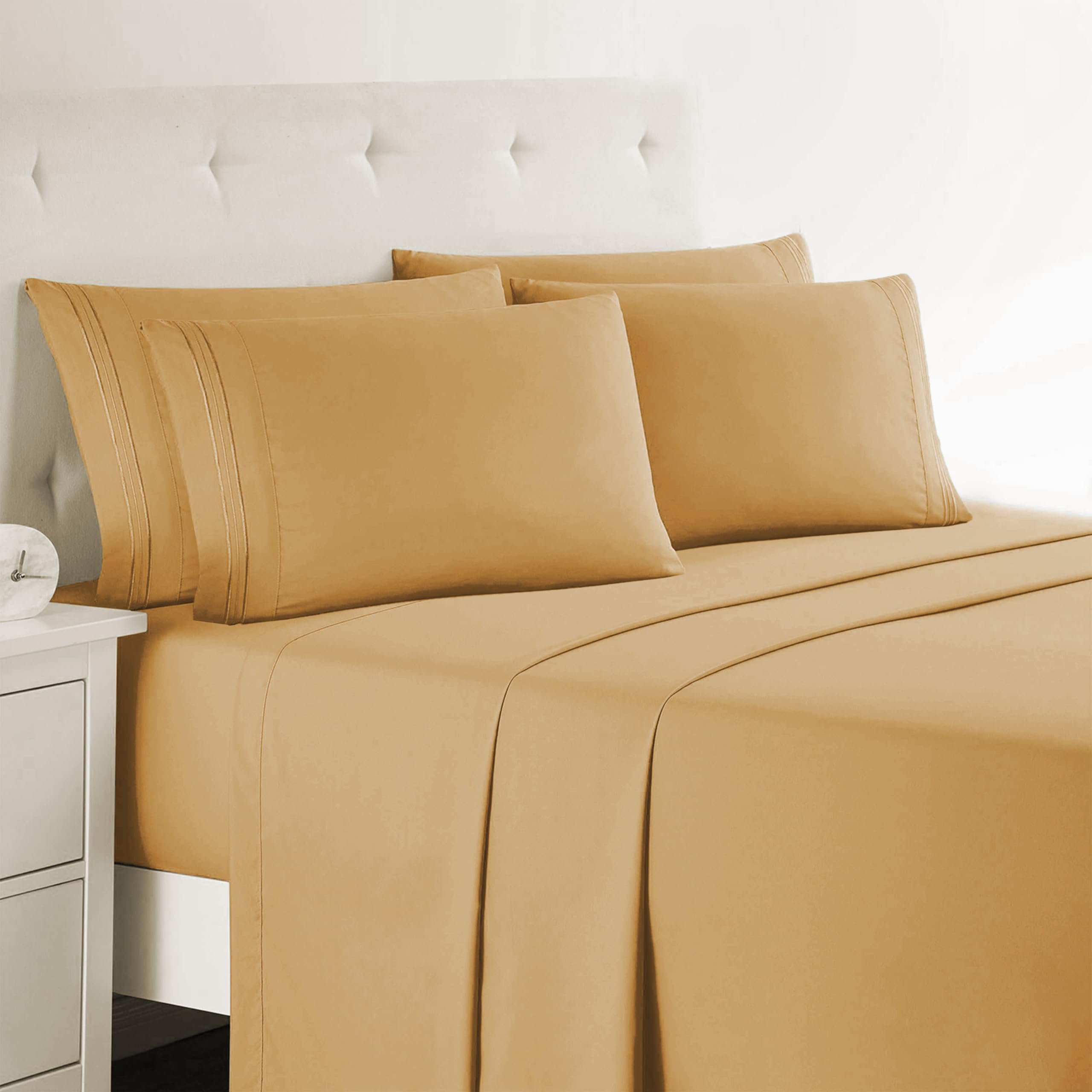 Clara Clark Twin XL Sheets, 5 Piece Set - Hotel Luxury Bed Sheets, Super Soft Bedding Set, Twin XL Size