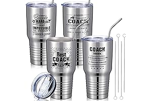 4 Sets Coach Appreciation Thank You Gifts: Best Coach Ever Tumbler, Coach...
