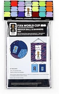 Northcott Soccer Banner & Plush Ball DIY Sewing Kit – Makes Three 11” x 12” Banners & 8.5” Stuffed Ball – 28" x 42" Cotton Canvas Panel – Soccer Craft Project (USA)