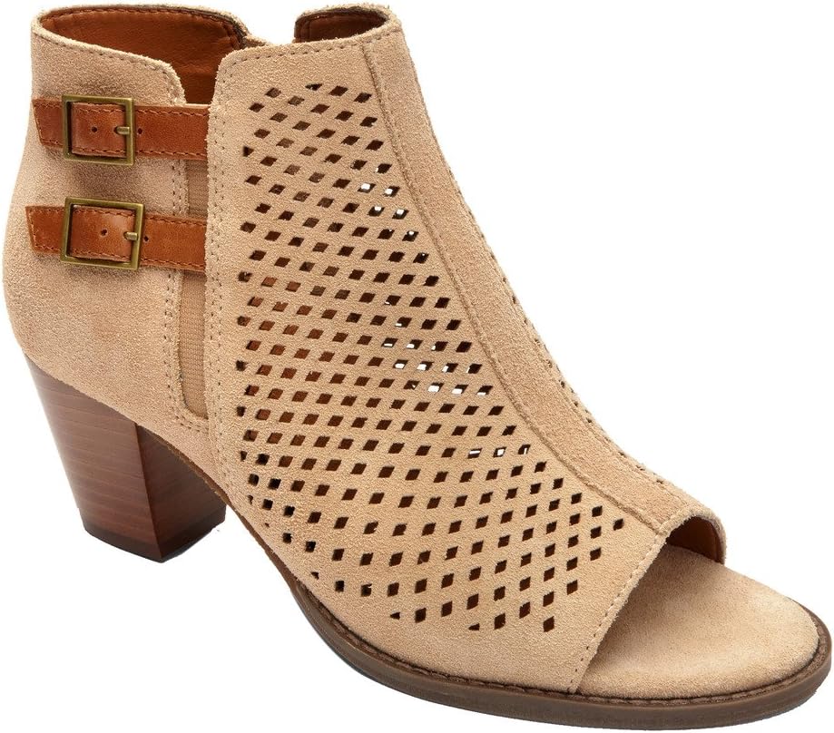 Vionic New Women's Aloft Chryssa Peep Toe Bootie Light Sand 8.5