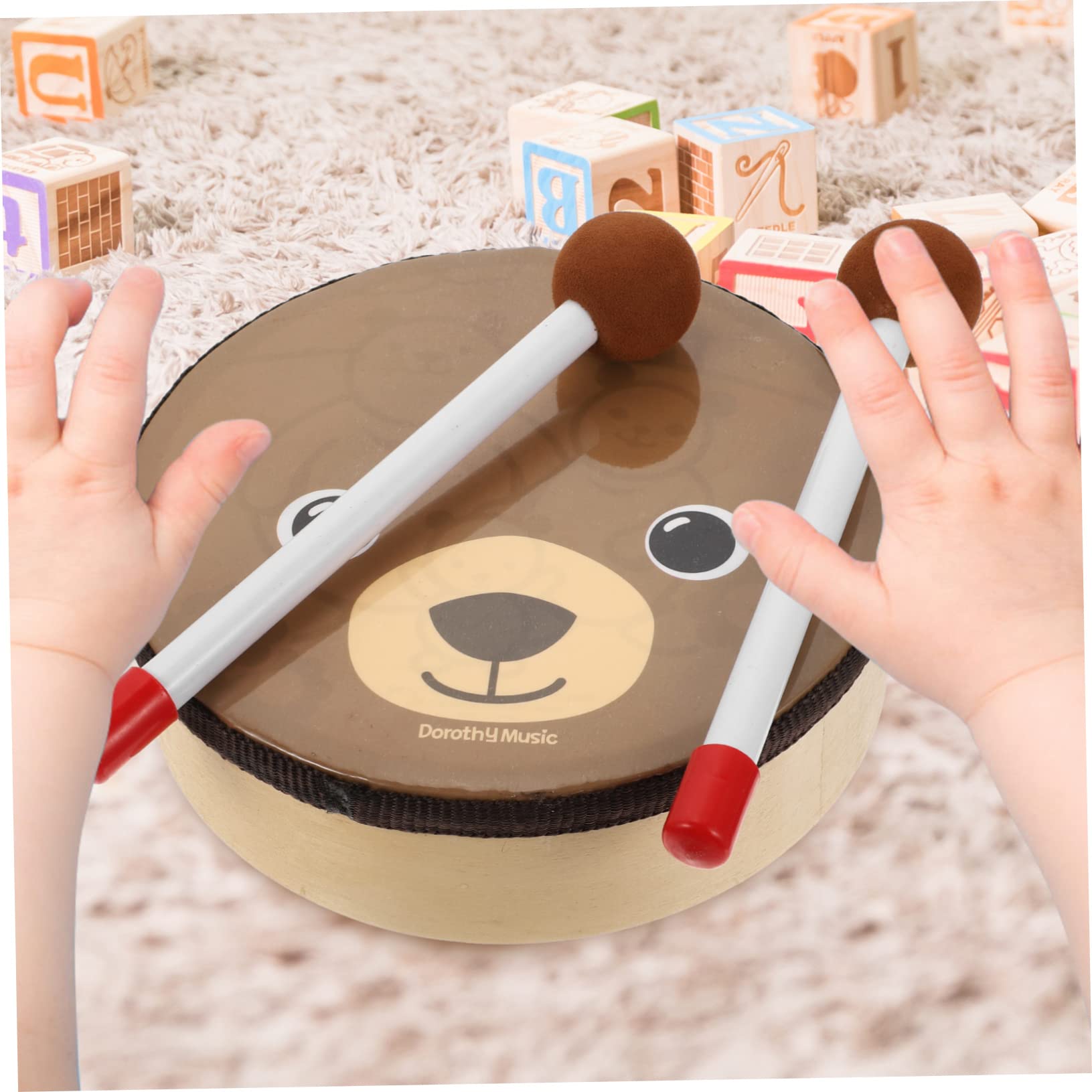Amazon | Toyvian 1 セット 太鼓をたたく子供たち 木枠ドラム キッズ 