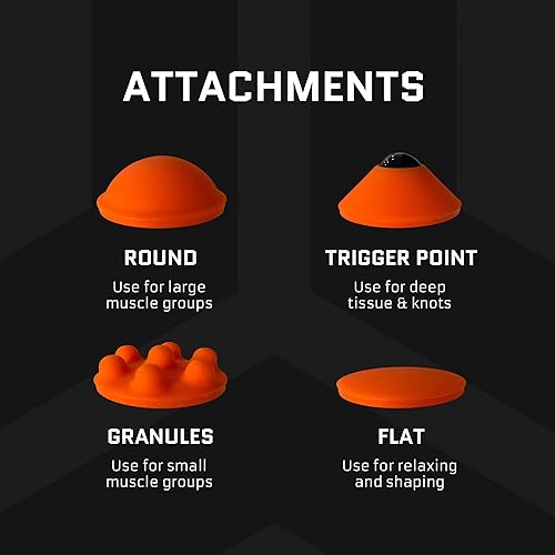 Miniatura 6 de JAWKU Muscle Blaster Mini pistola de masaje de percusión inalámbrica, estimulación de mano recargable, vibración ultra silenciosa y masajeador