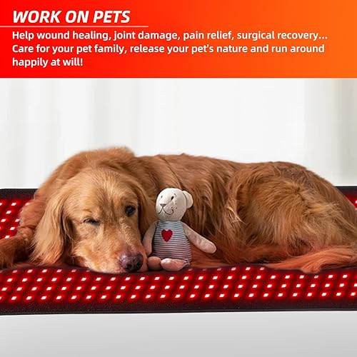 Miniatura 5 de Terapia de luz roja, terapia de luz infrarroja, almohadilla de envoltura grande 360 LEDs para alivio del dolor corporal para alivio del dolor de