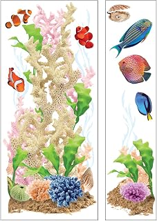 Paper House Productions WA-1012E Sticky Pix Wall Mini Murals Sticker, Sea Life (2-Pack)