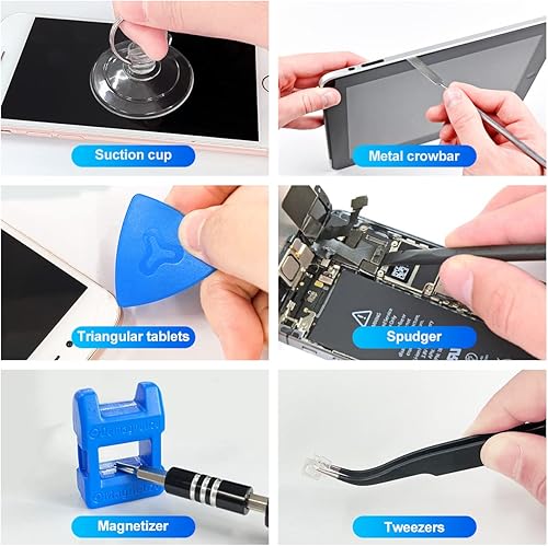 Miniatura 9 de EFAITHFIX Juego de destornilladores de precisión, kit profesional de herramientas de reparación magnética 115 en 1 para computadora, teléfono móvil,