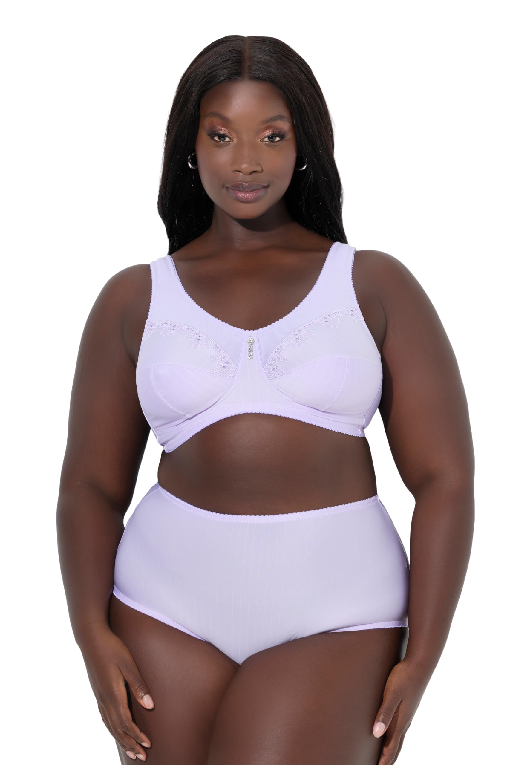Ulla Popken Damen große Größen Übergrößen Plus Size Entlastungs-BH, Strassanhänger, ohne Bügel 658495